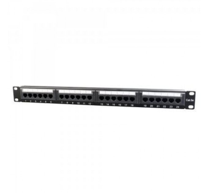 Cablexpert Патч-панель 19" 24xRJ-45 UTP cat.5е, 1U, тип 110 Cablexpert (NPP-C524CM-001)