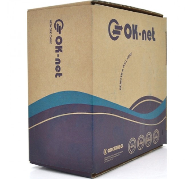 OK-Net Кабель мережевий OK-Net SFTP 305м cat.5e зовнішній, трос (SF/UTP-cat.5E) (КППЭОт-ВП (100) 4*2*0,51 / 500)