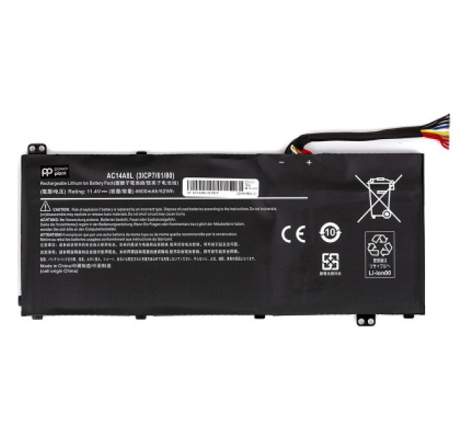 PowerPlant Акумулятор до ноутбука PowerPlant ACER Aspire V15 NITRO (AC14A8L/AC15B7L) 11.4V 4600mAh (NB410415)