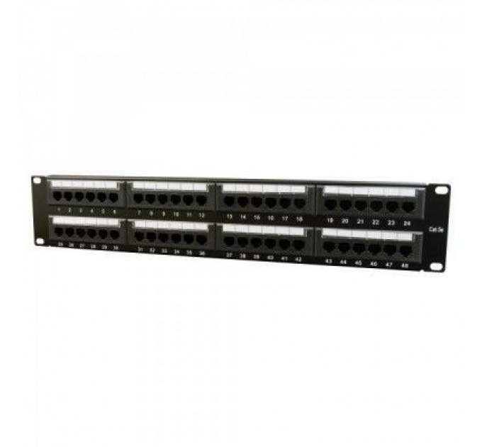 Cablexpert Патч-панель 19" 48xRJ-45 UTP cat.5е, 2U, тип 110 Cablexpert (NPP-C548CM-001)