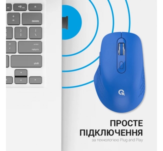 OfficePro Мишка OfficePro M230C Silent Click Wireless/Bluetooth Blue (M230С)
