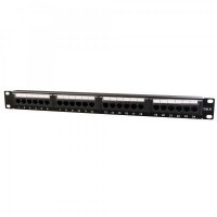 Патч-панель 19" 24xRJ-45 UTP cat.6, 1U, тип 110 Cablexpert (NPP-C624CM-001)