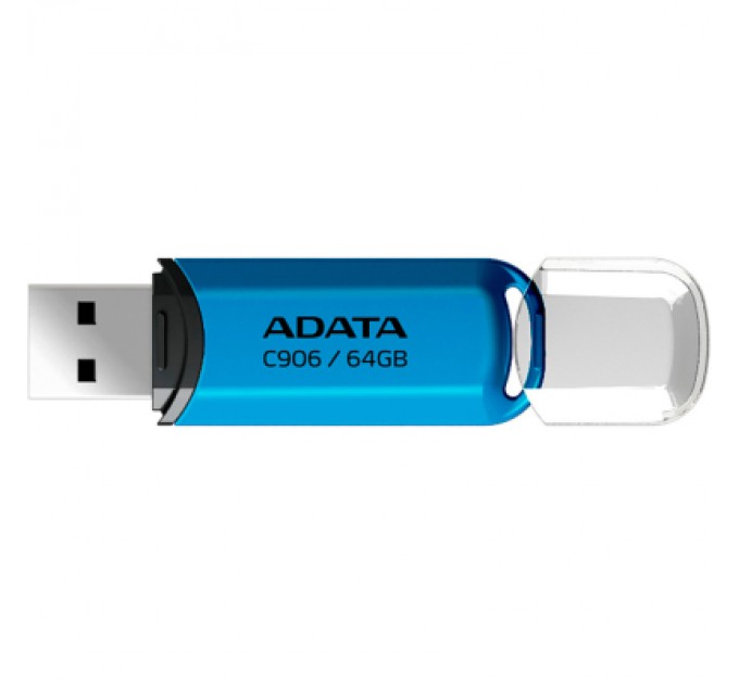 ADATA USB флеш накопичувач ADATA 64GB C906 Blue USB 2.0 (AC906-64G-RWB)