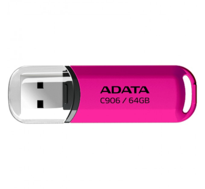 ADATA USB флеш накопичувач ADATA 64GB C906 Pink USB 2.0 (AC906-64G-RPP)
