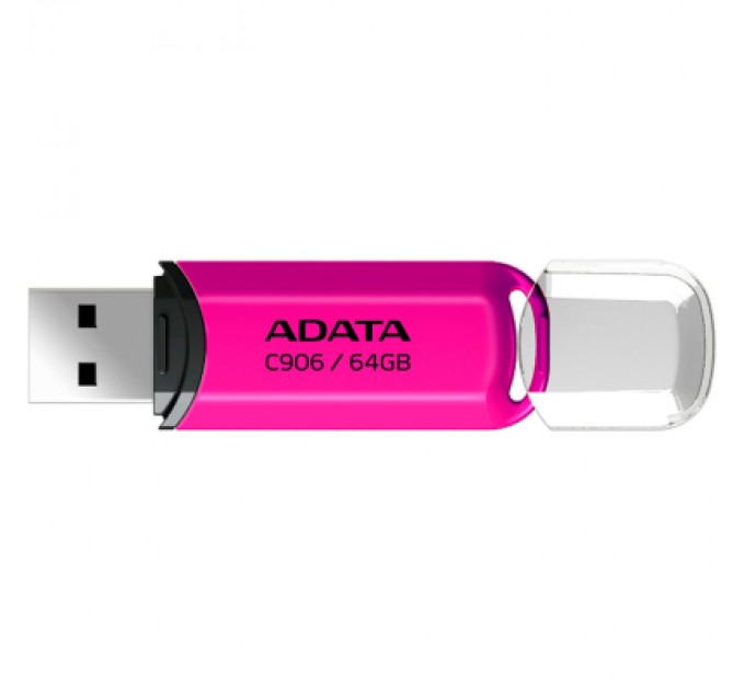 ADATA USB флеш накопичувач ADATA 64GB C906 Pink USB 2.0 (AC906-64G-RPP)