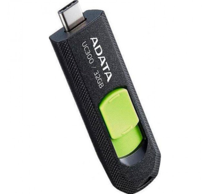 ADATA USB флеш накопичувач ADATA 32GB UC300 Black/Green Type-C USB 3.2 (ACHO-UC300-32G-RBK/GN)