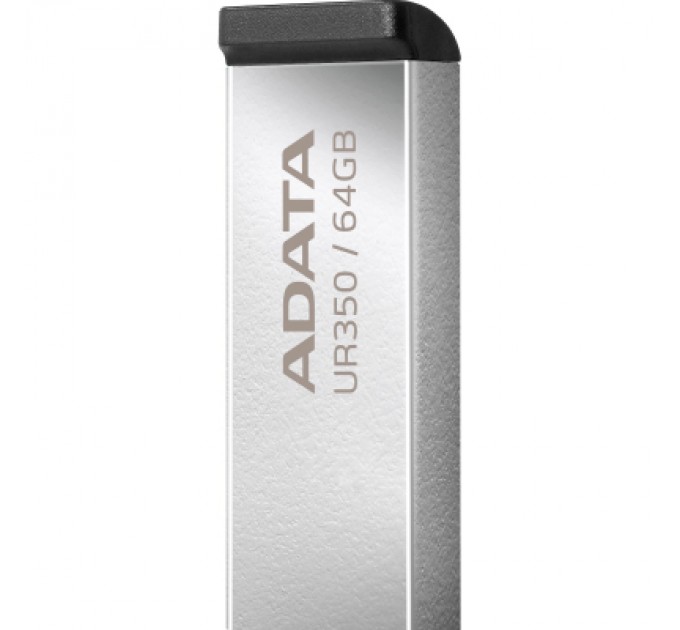 ADATA USB флеш накопичувач ADATA 64GB UR350 Silver-Black USB 3.2 (UR350-64G-RSR/BK)