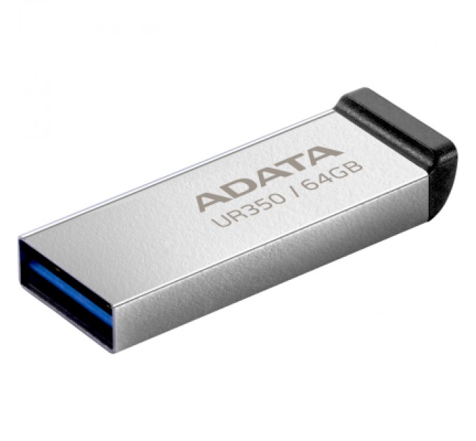 ADATA USB флеш накопичувач ADATA 64GB UR350 Silver-Black USB 3.2 (UR350-64G-RSR/BK)