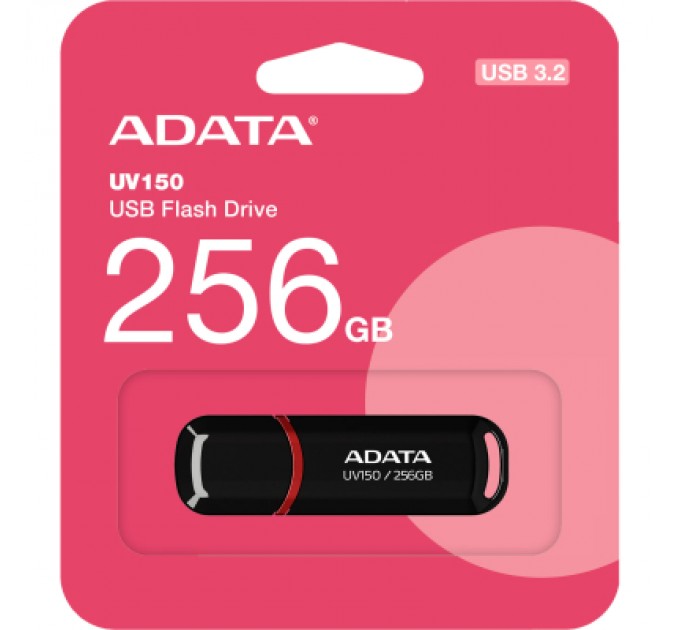 ADATA USB флеш накопичувач ADATA 256GB UV150 Black USB 3.2 (AUV150-256G-RBK)