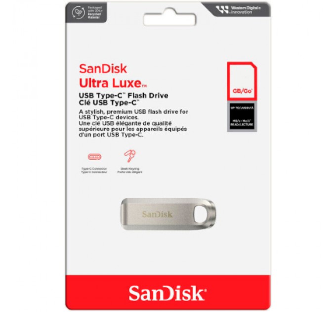 SanDisk USB флеш накопичувач SanDisk 32GB Ultra Luxe Type-C USB 3.2 (SDCZ75-032G-G46)