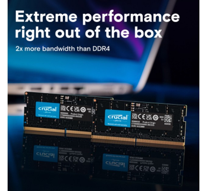 Micron Модуль пам'яті для ноутбука SoDIMM DDR5 16GB 4800 MHz Micron (CT32G48C40S5T)