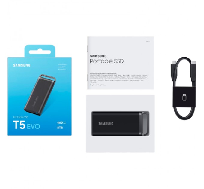 Samsung Накопичувач SSD USB 3.2 8TB T5 Shield Samsung (MU-PH8T0S/WW)