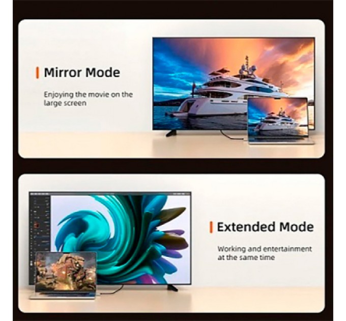 Cabletime Кабель мультимедійний USB-C to HDMI 2.0m Cabletime (CA914258)