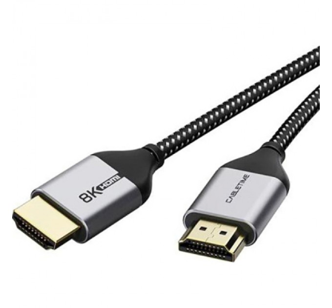Cabletime Кабель мультимедійний HDMI to HDMI 2.0m v2.1 Cabletime (CA914654)