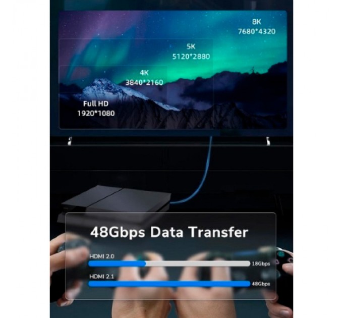 Cabletime Кабель мультимедійний HDMI to HDMI 2.0m v2.1 Cabletime (CA914654)