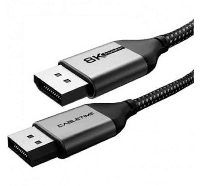 Cabletime Кабель мультимедійний DisplayPort to DisplayPort 2.0m V1.4 Cabletime (CA914647)