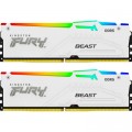 Kingston Fury (ex.HyperX) Модуль пам'яті для комп'ютера DDR5 32GB 5200 MHz FURY Beast White RGB Kingston Fury (ex.HyperX) (KF552C40BWAK2-32)