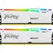 Kingston Fury (ex.HyperX) Модуль пам'яті для комп'ютера DDR5 32GB (2x16GB) 5600 MHz FURY Beast White RGB Kingston Fury (ex.HyperX) (KF556C36BWEAK2-32)