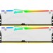 Kingston Fury (ex.HyperX) Модуль пам'яті для комп'ютера DDR5 64GB (2x32GB) 5600 MHz FURY Beast White RGB Kingston Fury (ex.HyperX) (KF556C40BWAK2-64)
