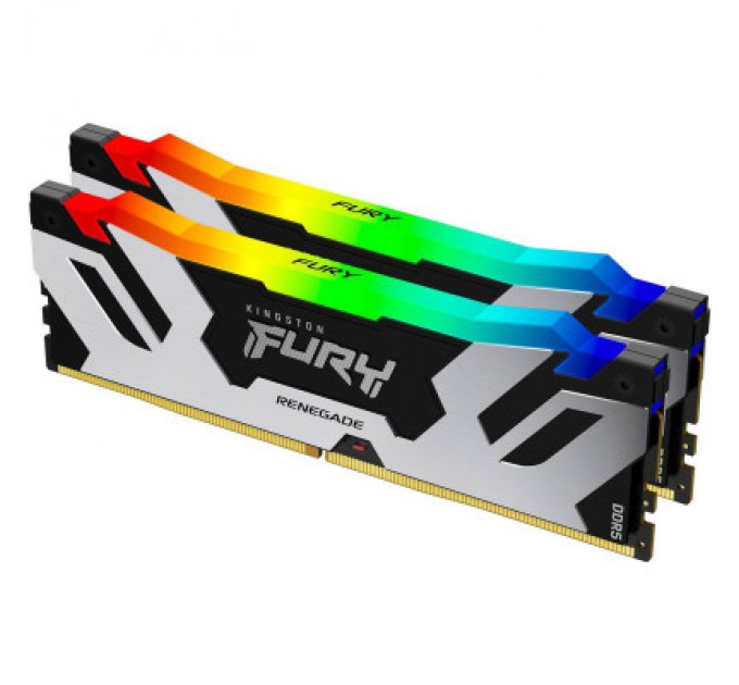 Kingston Fury (ex.HyperX) Модуль пам'яті для комп'ютера DDR5 32GB (2x16GB) 7600 MHz Renegade RGB XMP Kingston Fury (ex.HyperX) (KF576C38RSAK2-32)