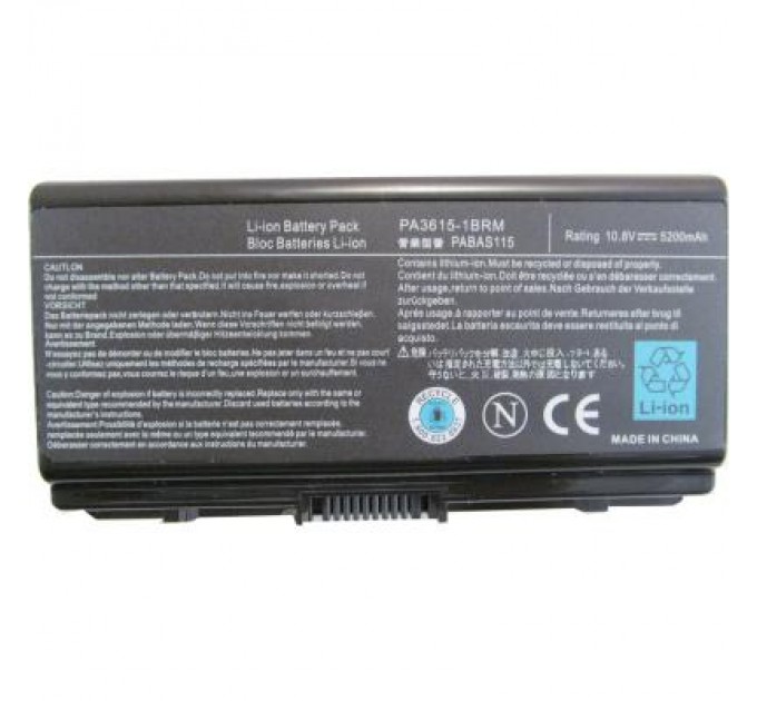 AlSoft Акумулятор до ноутбука AlSoft Toshiba PA3615U 5200mAh 6cell 11.1V Li-ion (A41446)