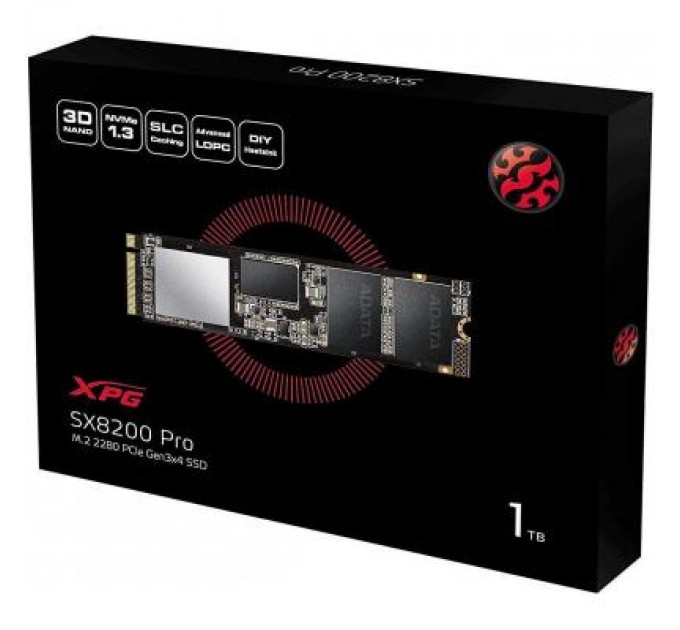 ADATA Накопичувач SSD M.2 2280 1TB ADATA (ASX8200PNP-1TT-C)