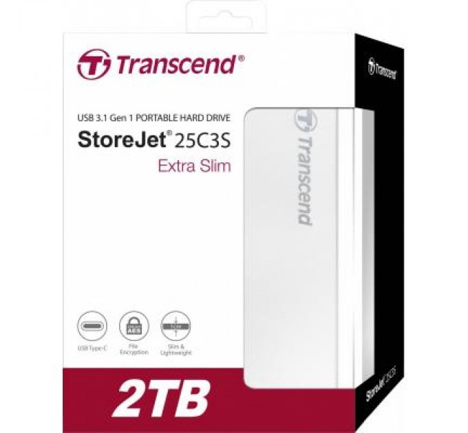 Transcend Зовнішній жорсткий диск 2.5" 2TB Transcend (TS2TSJ25C3S)
