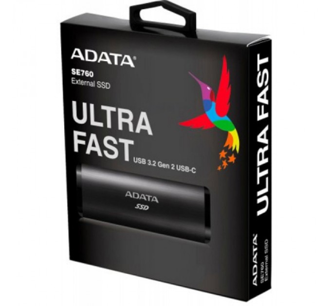 ADATA Накопичувач SSD USB 3.2 256GB ADATA (ASE760-256GU32G2-CBK)