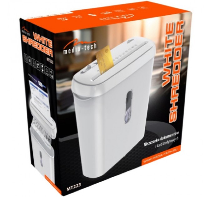 Media-Tech Знищувач документів Media-Tech WHITE SHREDDER (MT223) (884007)