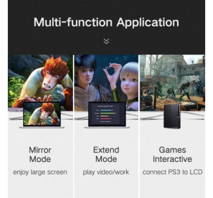 Ugreen Кабель мультимедійний HDMI to HDMI 1.0m HD101 Round (Yellow/Black) Ugreen (10115)