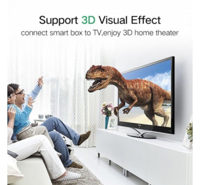 Ugreen Кабель мультимедійний HDMI to HDMI 1.0m HD101 Round (Yellow/Black) Ugreen (10115)