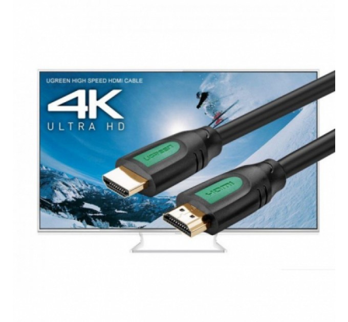 Ugreen Кабель мультимедійний HDMI to HDMI 1.0m HD101 Round (Yellow/Black) Ugreen (10115)
