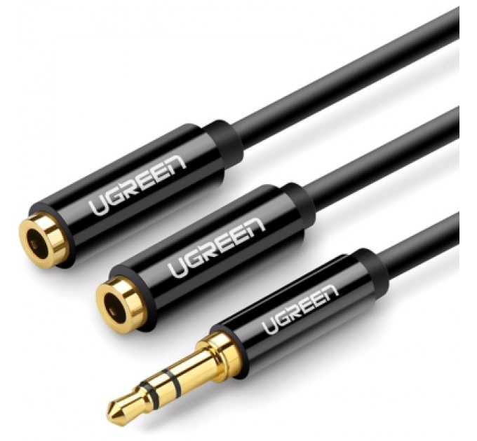 Ugreen Кабель мультимедійний 3.5mm to TRSx2 M/F 0.25m Ugreen (10739)