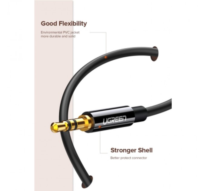 Ugreen Кабель мультимедійний 3.5mm to TRSx2 M/F 0.25m Ugreen (10739)