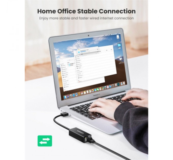 Ugreen Перехідник USB 2.0 to Ethernet RJ45 10/100 Mb CR110 Ugreen (20254)