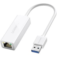 Перехідник USB 3.0 to Ethernet RJ45 1000 Mb CR111 White Ugreen (20255)