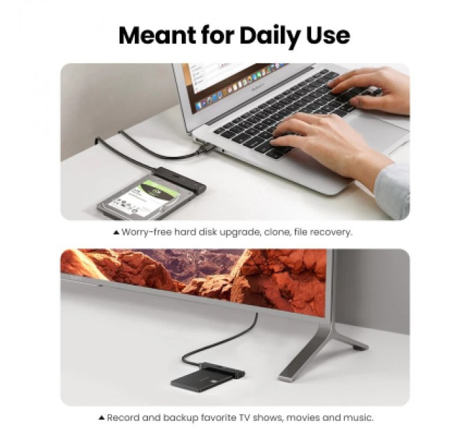 Ugreen Перехідник USB 3.0 Type-А to SATA III (F) CM321 Ugreen (70609)