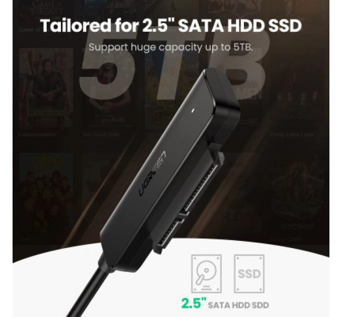 Ugreen Перехідник USB 3.0 Type-А to SATA III (F) CM321 Ugreen (70609)