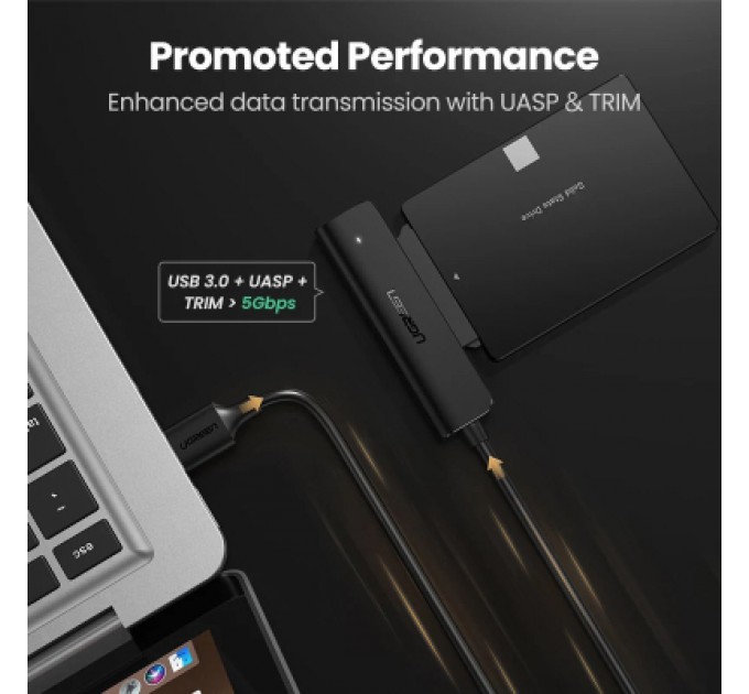 Ugreen Перехідник USB 3.0 Type-А to SATA III (F) CM321 Ugreen (70609)
