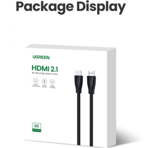 Ugreen Кабель мультимедійний HDMI to HDMI 1.0m V2.1 HD140 Ugreen (80401)