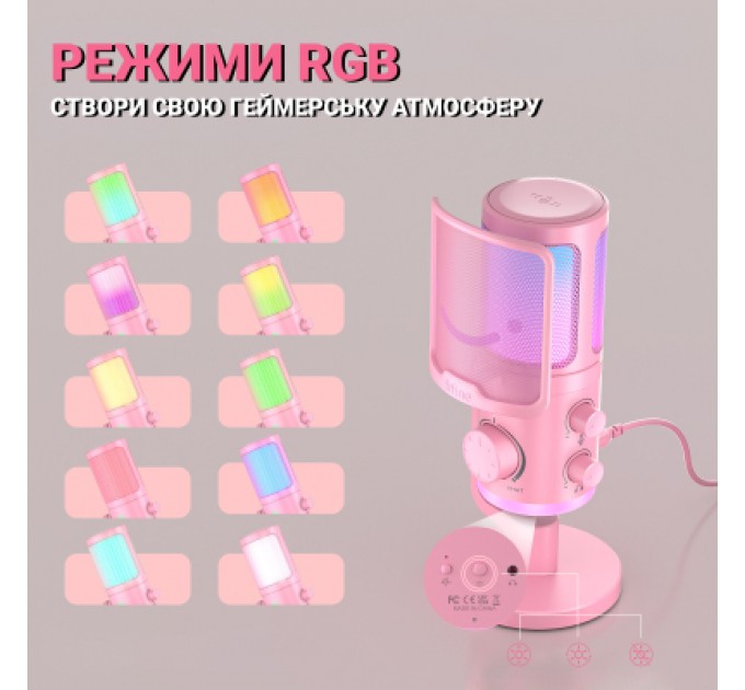Fifine Мікрофон Fifine AM6P USB Pink (AM6P)