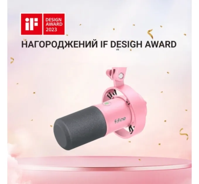 Fifine Мікрофон Fifine T688P USB/XLR Pink (T688P)