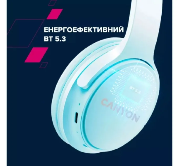 Canyon Навушники Canyon OnRiff 4 Bluetooth Blue (CNS-CBTHS4BL)