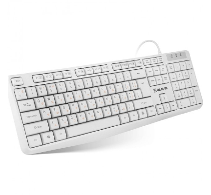 REAL-EL Клавіатура REAL-EL RK-513 USB White (EL123100047)