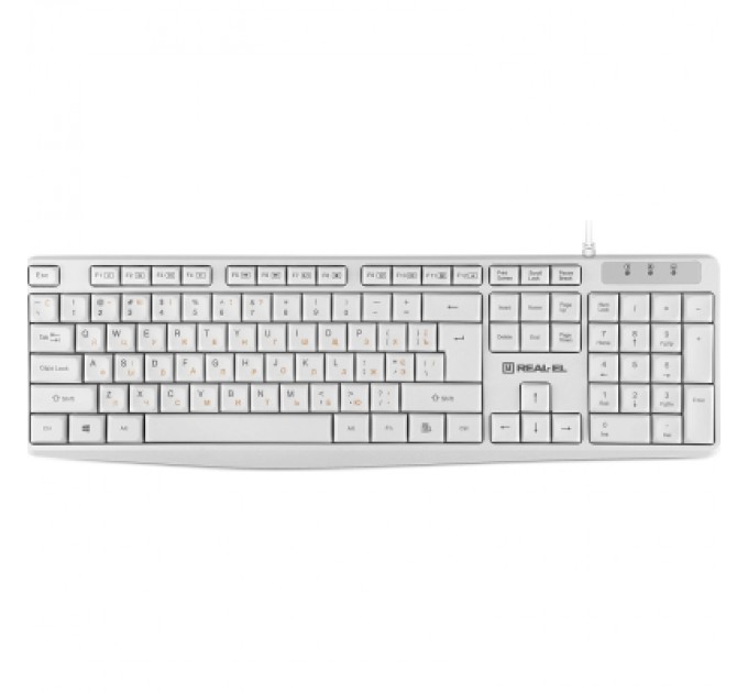 REAL-EL Клавіатура REAL-EL RK-513 USB White (EL123100047)