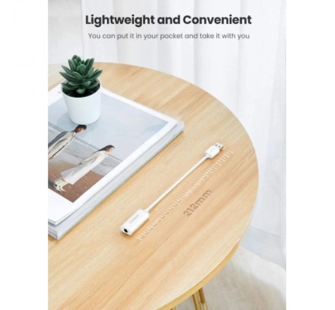 Ugreen Звукова плата Ugreen US206 white (30712)