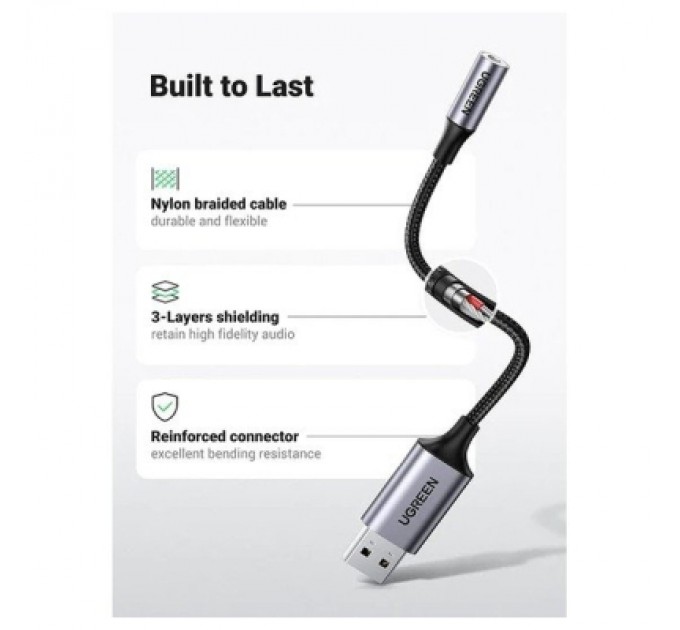 Ugreen Звукова плата Ugreen CM477 black (30757)