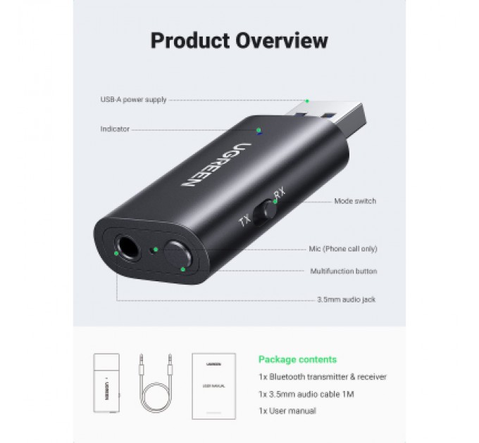 Ugreen Звукова плата Ugreen CM523 (60300)