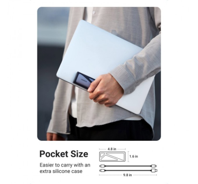 Ugreen Кишеня зовнішня Ugreen SSD M.2 (NVME) M-KEY UGREEN 3.2 GEN2 CM400 gray (90264)