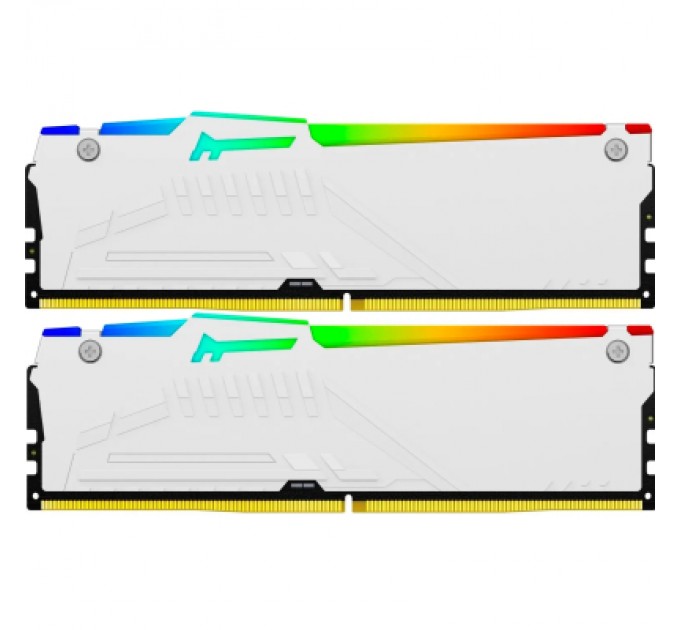 Kingston Fury (ex.HyperX) Модуль пам'яті для комп'ютера DDR5 32GB (2x16GB) 6000 MHz Beast White RGB EXPO Kingston Fury (ex.HyperX) (KF560C30BWEAK2-32)